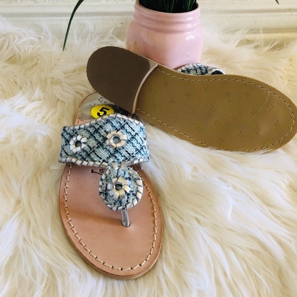 Jack Rogers Sandals Shiloh Silver / Blue  size 5 - Picture 3 of 3